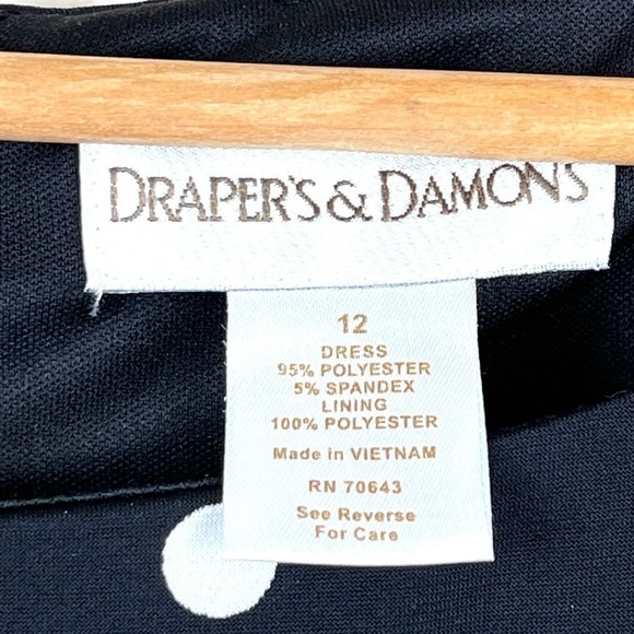 Draper’s and Damon’s Black & White Polka Dot Dress Size 12 - Picture 7 of 9